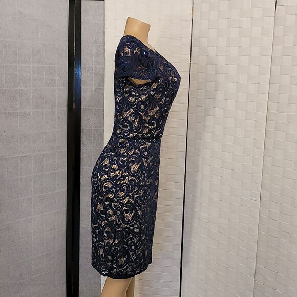 BRAND NEW JACKIE JON LACE SHEATH WOMEN"S DRESS - Picture 5 of 12